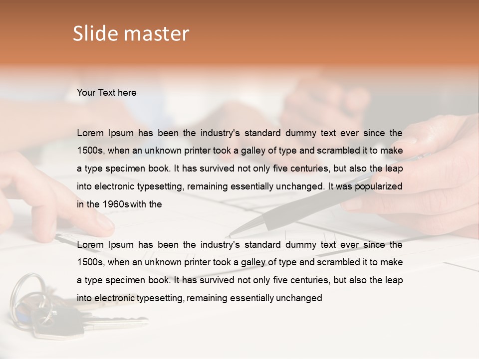 A Group Of People Sitting At A Table With A Pen And Paper PowerPoint Template