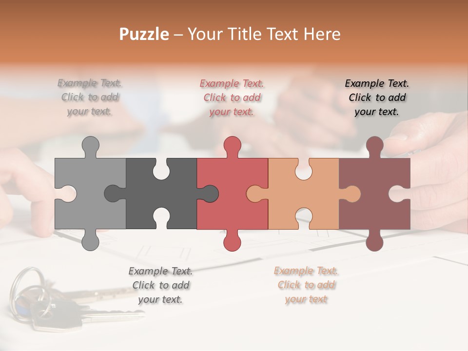 A Group Of People Sitting At A Table With A Pen And Paper PowerPoint Template