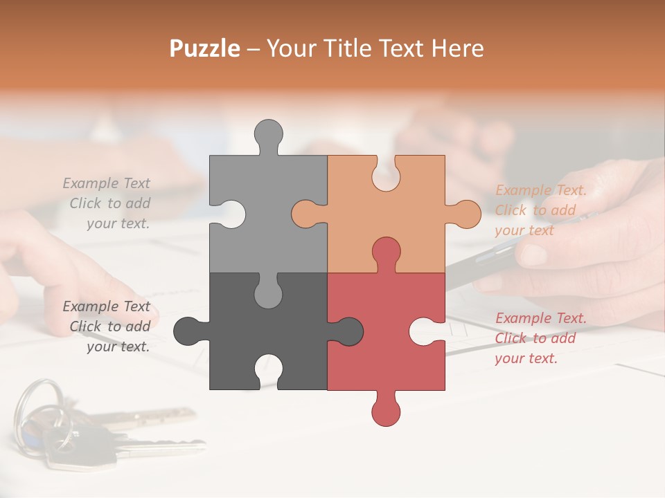 A Group Of People Sitting At A Table With A Pen And Paper PowerPoint Template