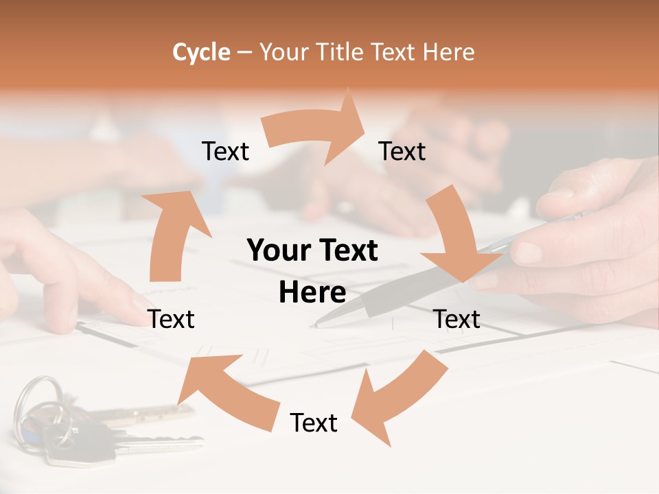 A Group Of People Sitting At A Table With A Pen And Paper PowerPoint Template