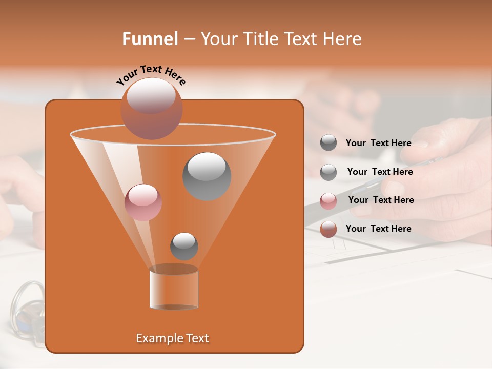A Group Of People Sitting At A Table With A Pen And Paper PowerPoint Template