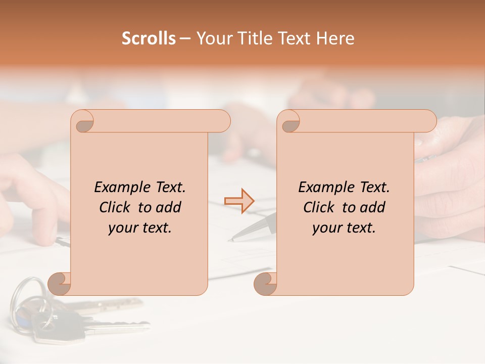 A Group Of People Sitting At A Table With A Pen And Paper PowerPoint Template