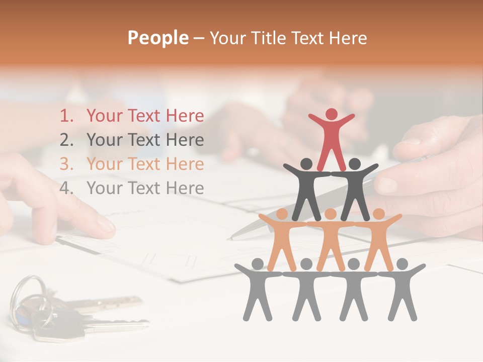 A Group Of People Sitting At A Table With A Pen And Paper PowerPoint Template