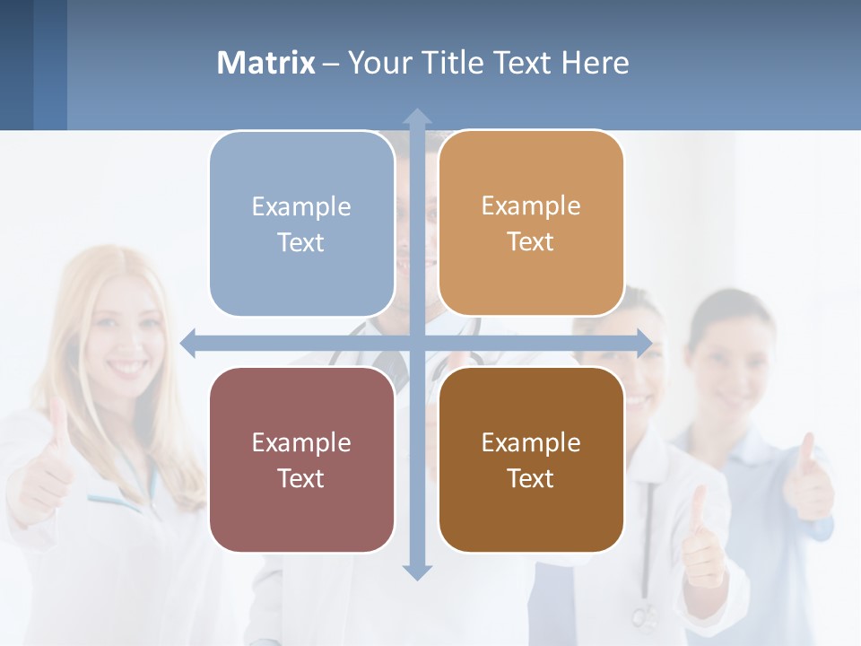 A Group Of Doctors Giving Thumbs Up PowerPoint Template