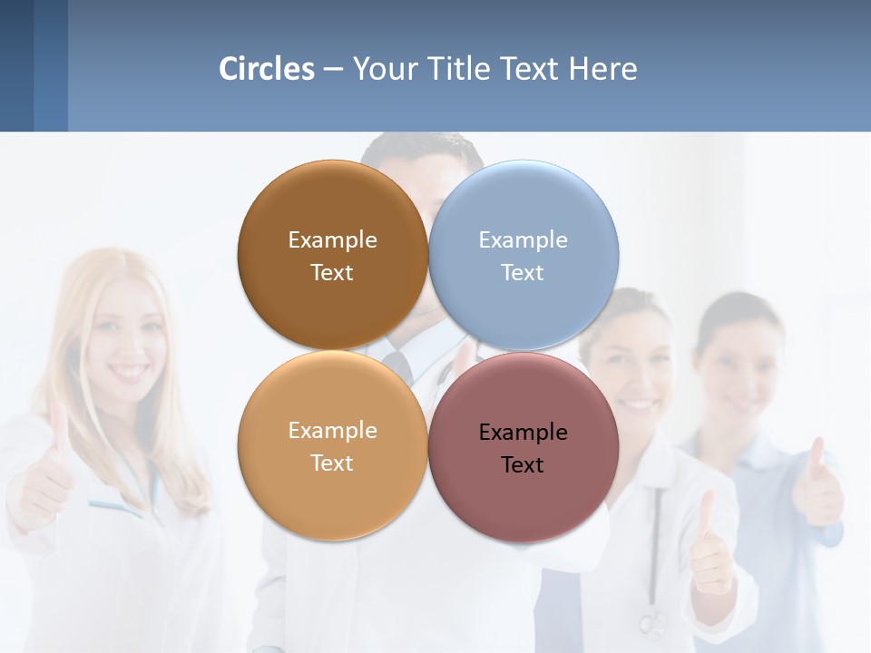 A Group Of Doctors Giving Thumbs Up PowerPoint Template