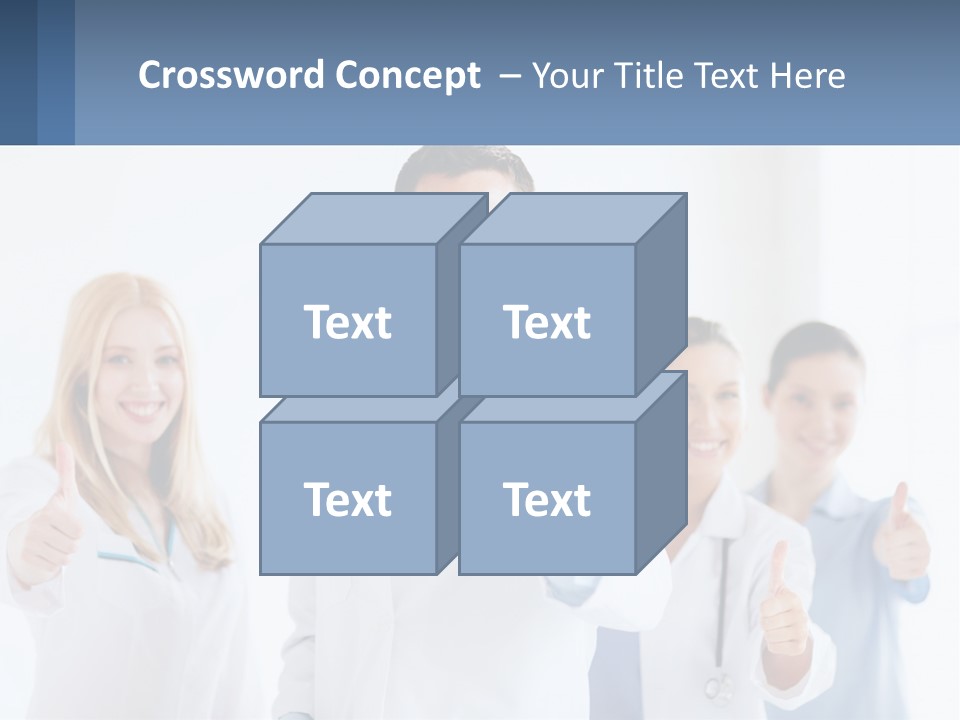A Group Of Doctors Giving Thumbs Up PowerPoint Template