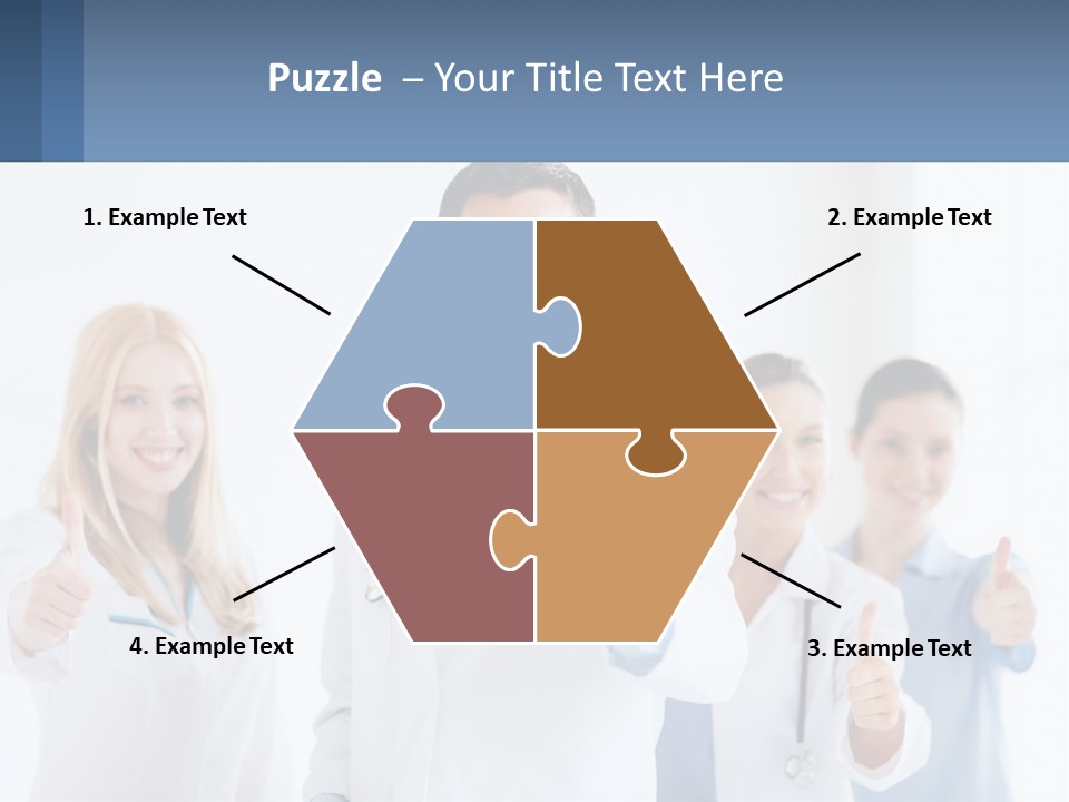 A Group Of Doctors Giving Thumbs Up PowerPoint Template