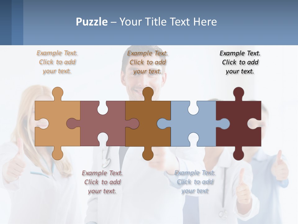 A Group Of Doctors Giving Thumbs Up PowerPoint Template