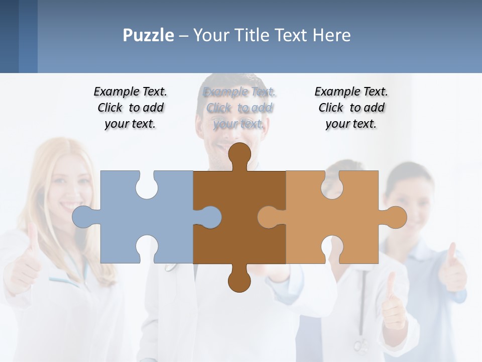 A Group Of Doctors Giving Thumbs Up PowerPoint Template