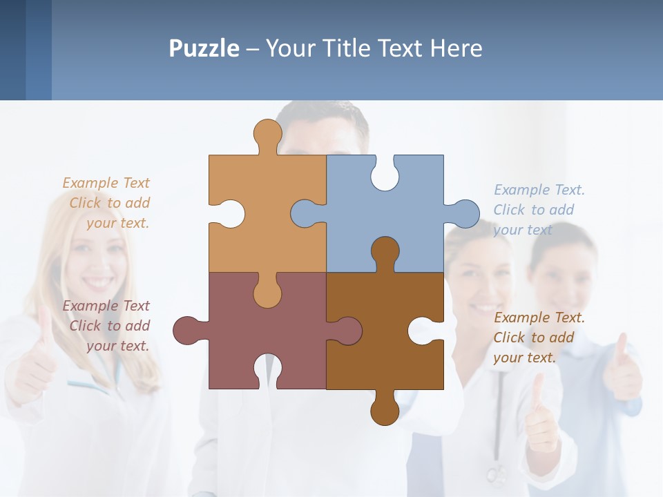 A Group Of Doctors Giving Thumbs Up PowerPoint Template