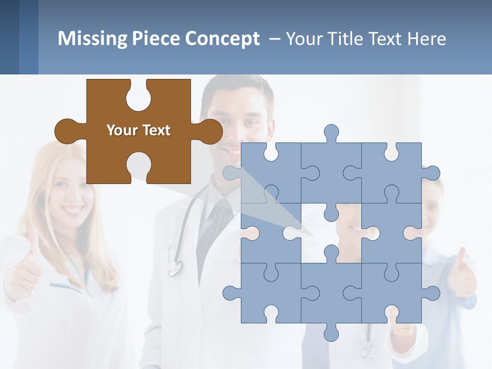 A Group Of Doctors Giving Thumbs Up PowerPoint Template