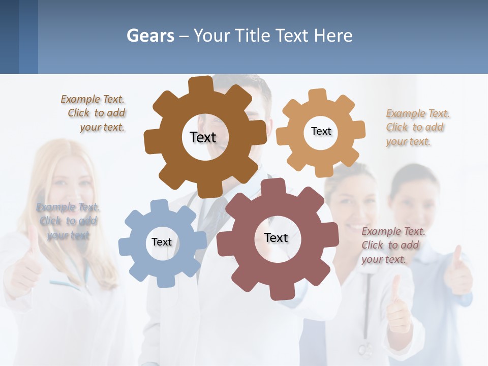 A Group Of Doctors Giving Thumbs Up PowerPoint Template