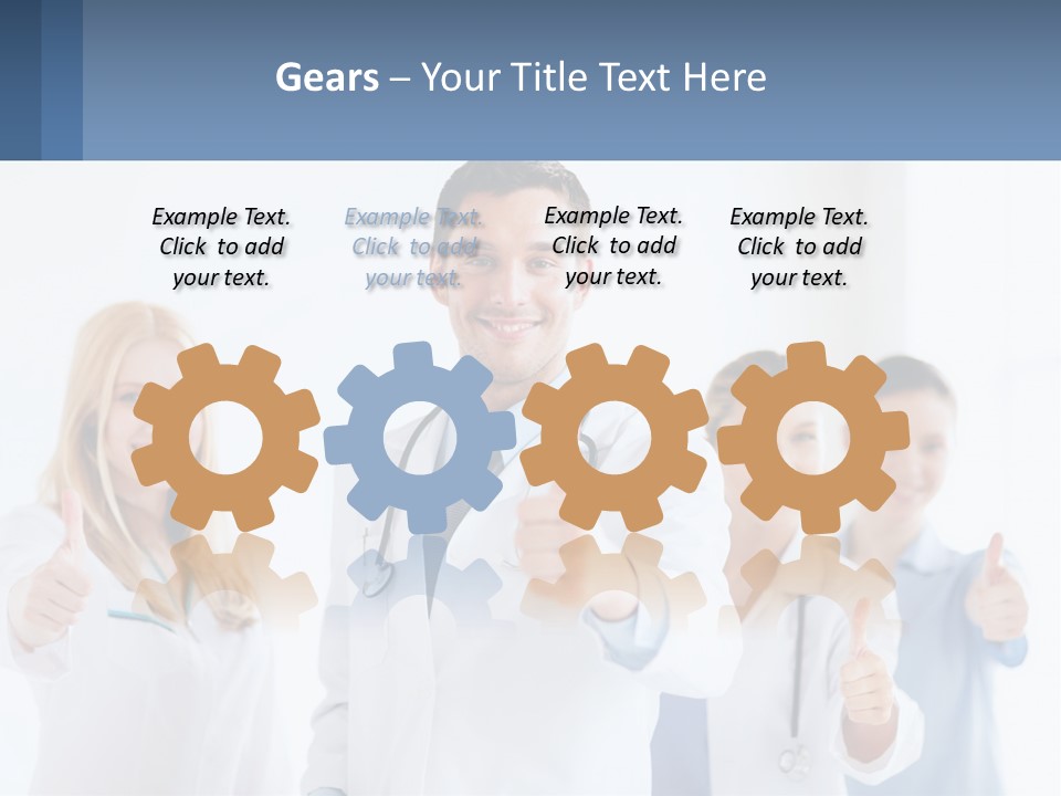 A Group Of Doctors Giving Thumbs Up PowerPoint Template