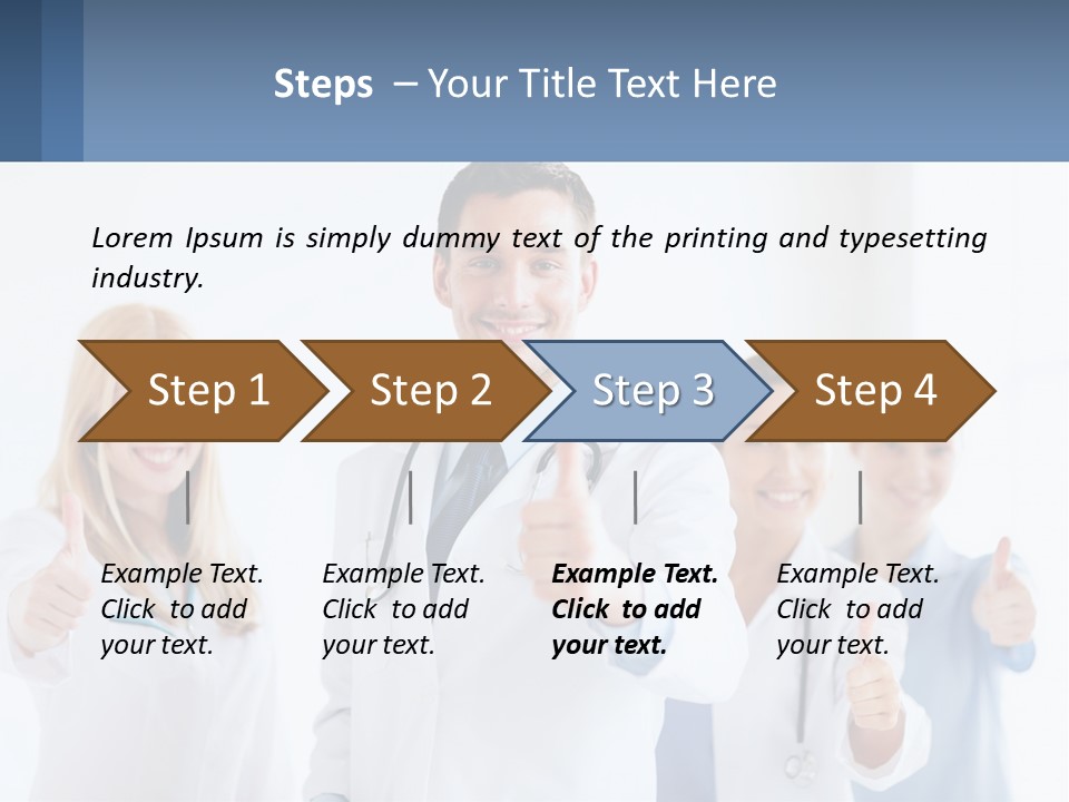 A Group Of Doctors Giving Thumbs Up PowerPoint Template