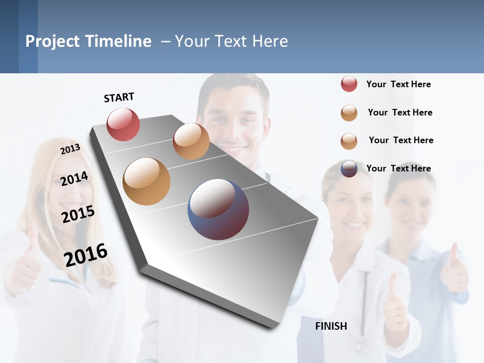 A Group Of Doctors Giving Thumbs Up PowerPoint Template
