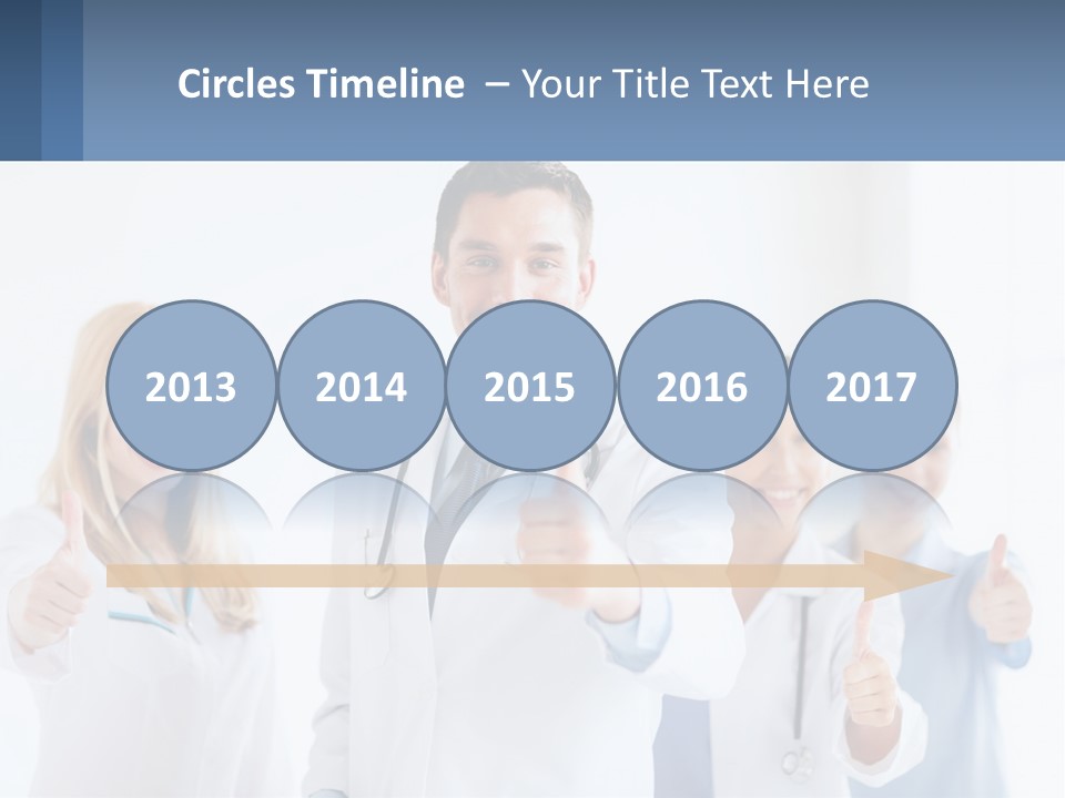 A Group Of Doctors Giving Thumbs Up PowerPoint Template