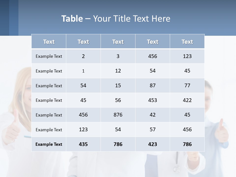 A Group Of Doctors Giving Thumbs Up PowerPoint Template