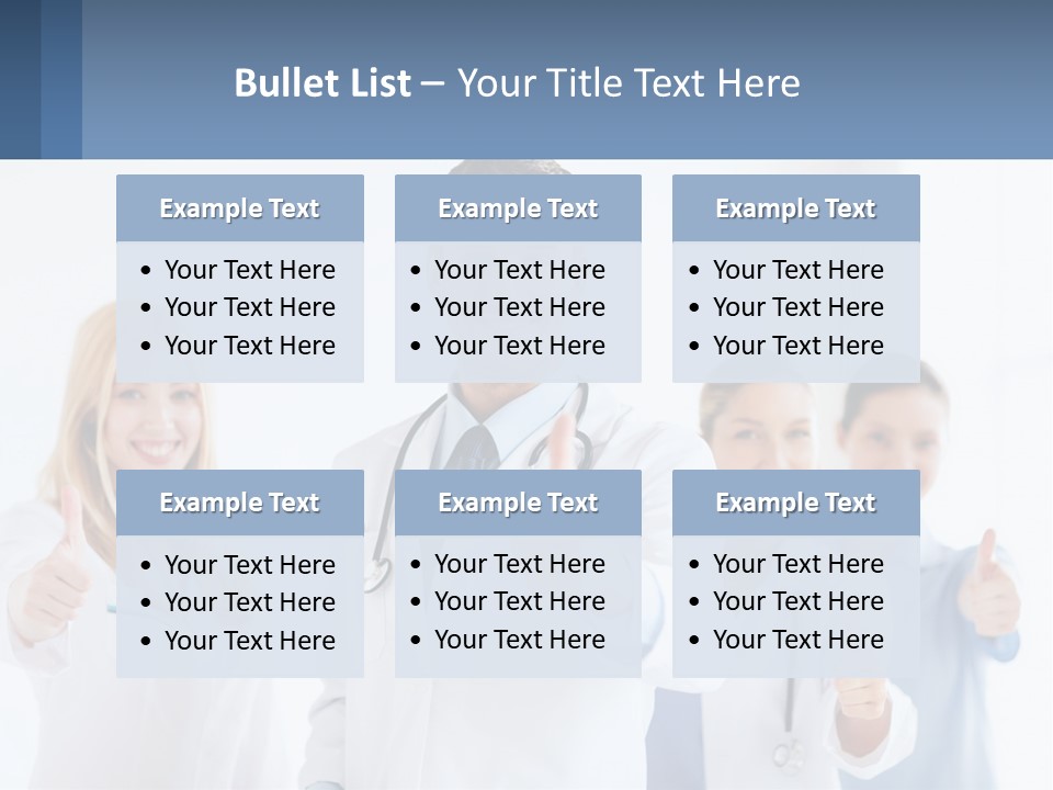 A Group Of Doctors Giving Thumbs Up PowerPoint Template