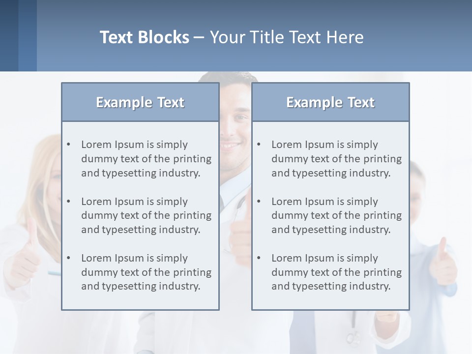 A Group Of Doctors Giving Thumbs Up PowerPoint Template