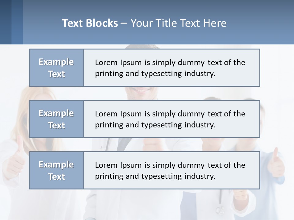 A Group Of Doctors Giving Thumbs Up PowerPoint Template