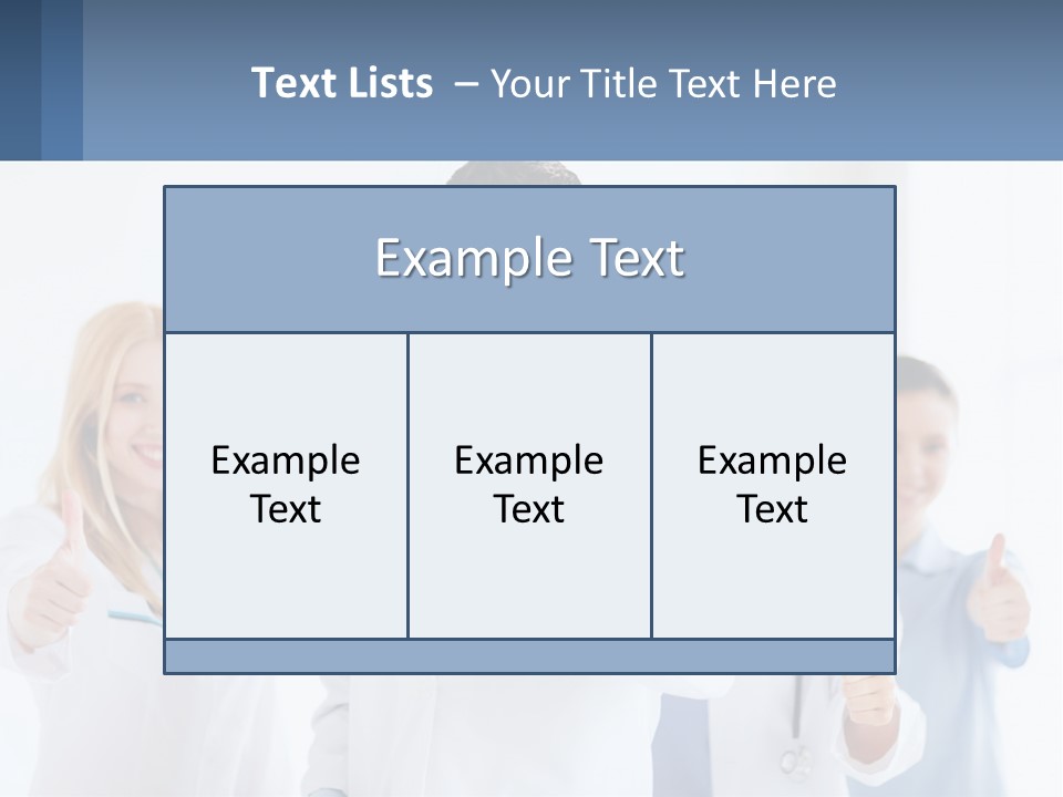 A Group Of Doctors Giving Thumbs Up PowerPoint Template