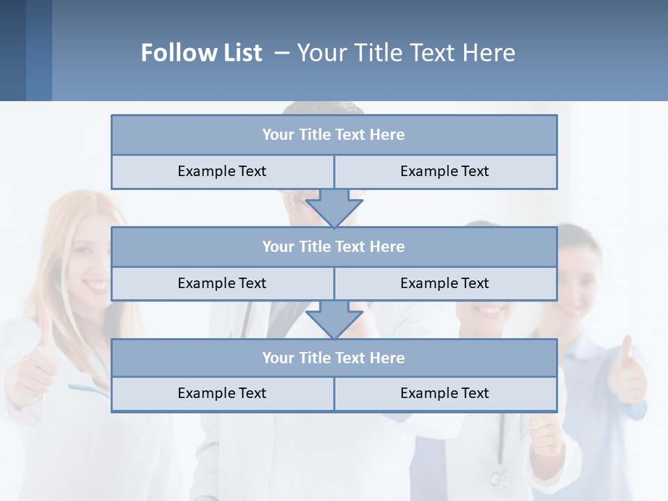A Group Of Doctors Giving Thumbs Up PowerPoint Template