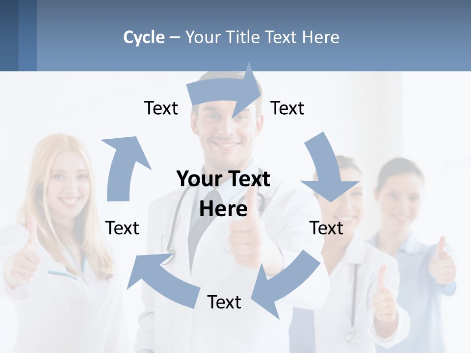 A Group Of Doctors Giving Thumbs Up PowerPoint Template