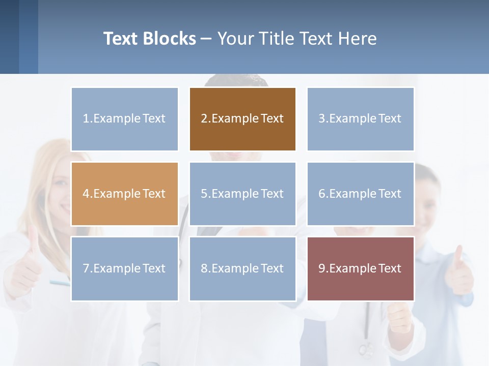 A Group Of Doctors Giving Thumbs Up PowerPoint Template