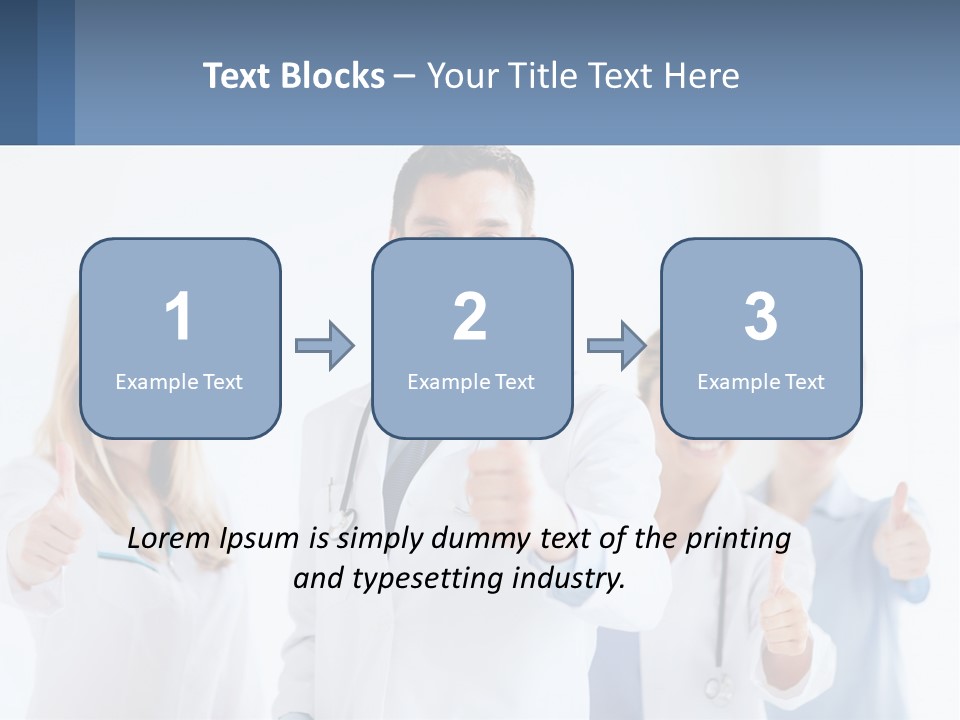 A Group Of Doctors Giving Thumbs Up PowerPoint Template