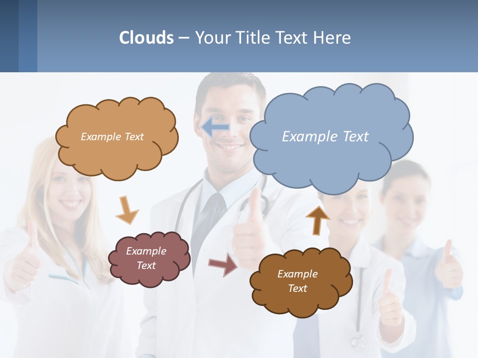 A Group Of Doctors Giving Thumbs Up PowerPoint Template