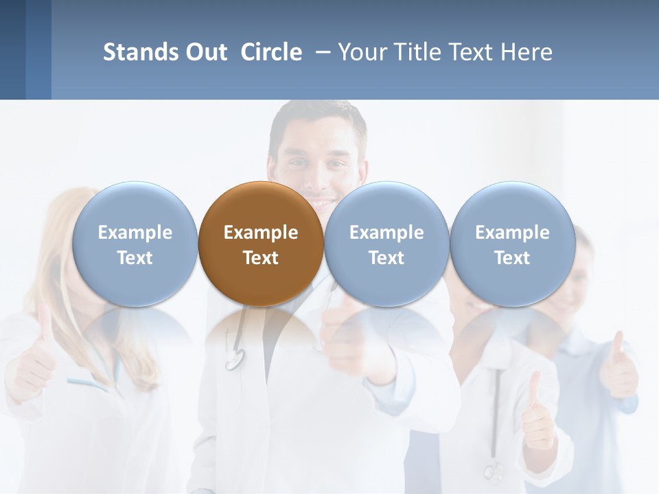 A Group Of Doctors Giving Thumbs Up PowerPoint Template