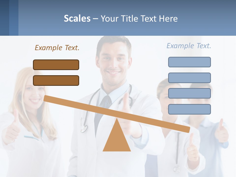A Group Of Doctors Giving Thumbs Up PowerPoint Template