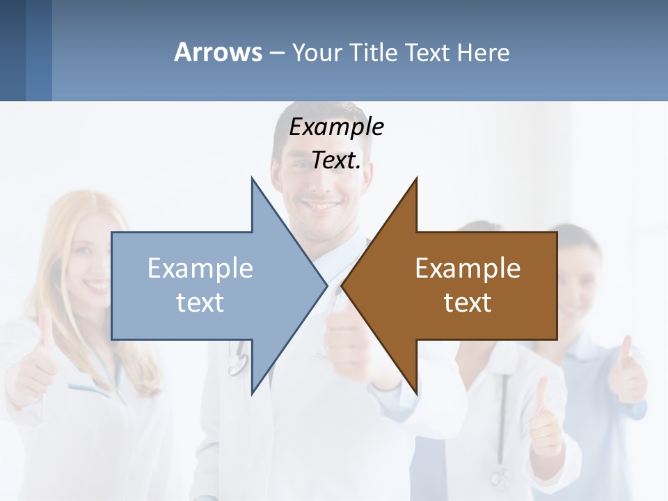 A Group Of Doctors Giving Thumbs Up PowerPoint Template