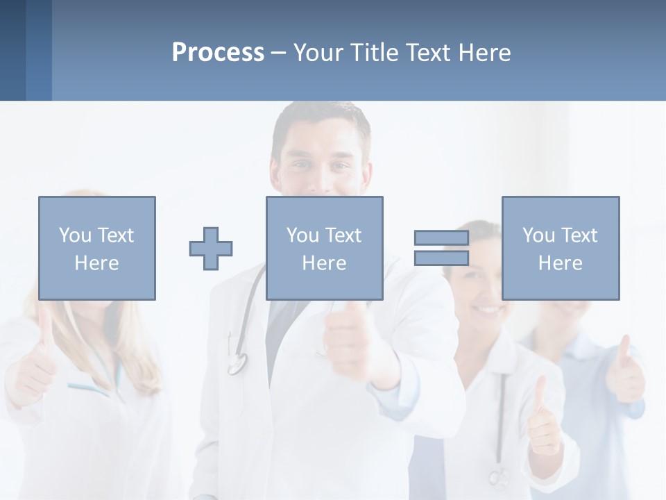 A Group Of Doctors Giving Thumbs Up PowerPoint Template