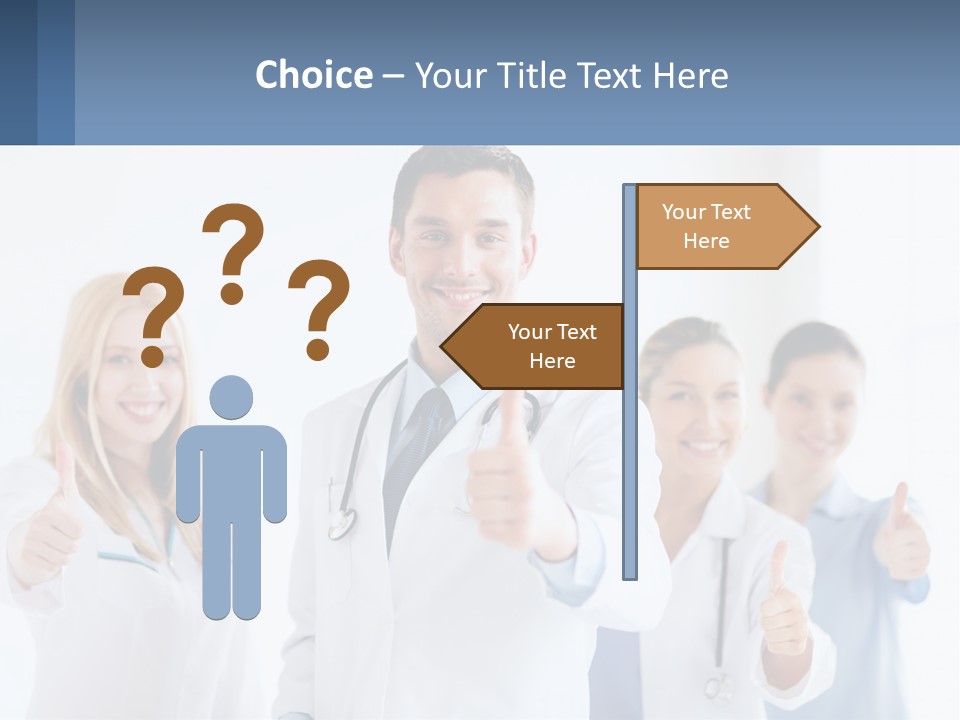A Group Of Doctors Giving Thumbs Up PowerPoint Template