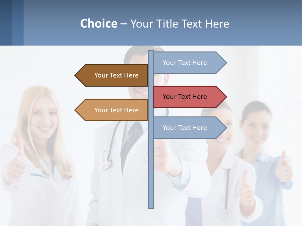 A Group Of Doctors Giving Thumbs Up PowerPoint Template