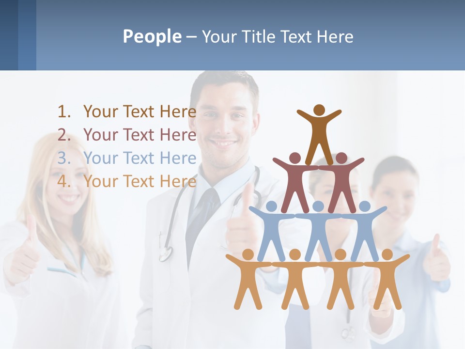 A Group Of Doctors Giving Thumbs Up PowerPoint Template
