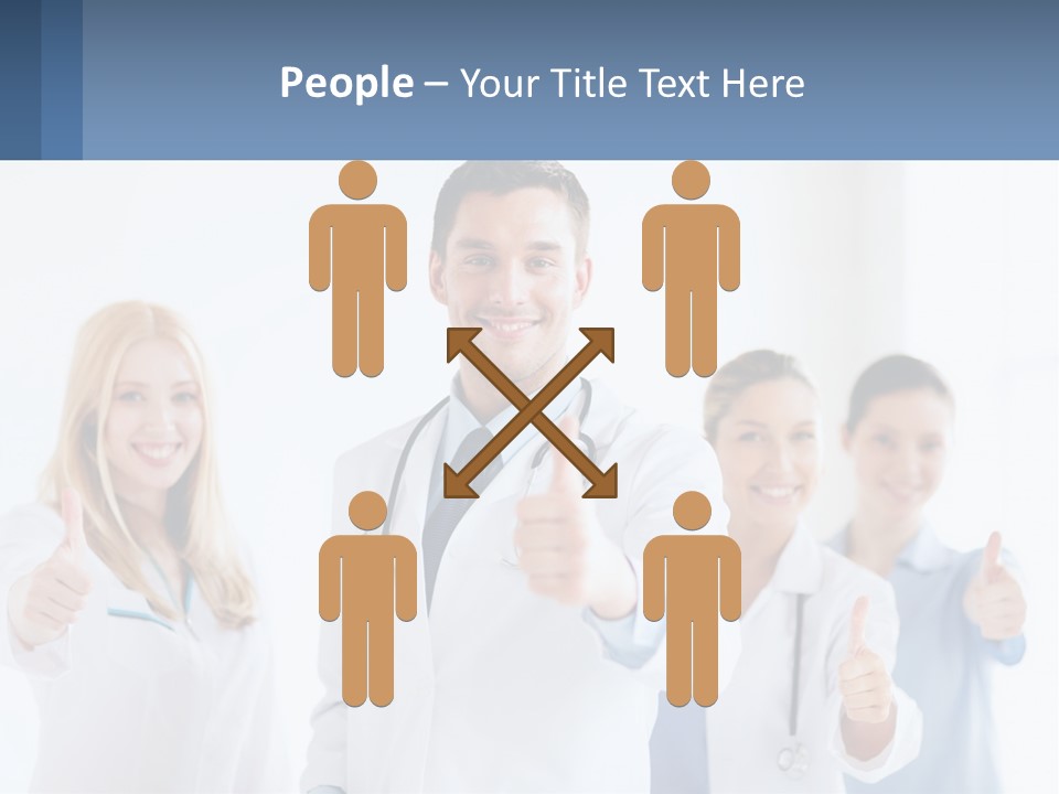 A Group Of Doctors Giving Thumbs Up PowerPoint Template