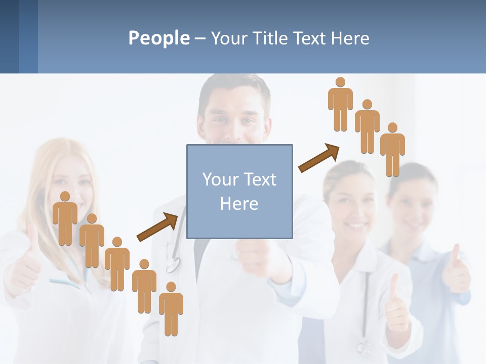 A Group Of Doctors Giving Thumbs Up PowerPoint Template