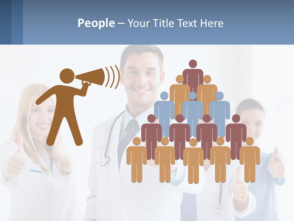 A Group Of Doctors Giving Thumbs Up PowerPoint Template