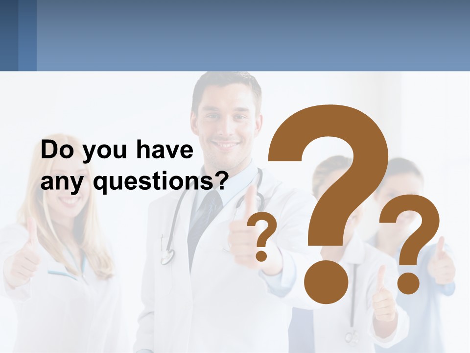 A Group Of Doctors Giving Thumbs Up PowerPoint Template