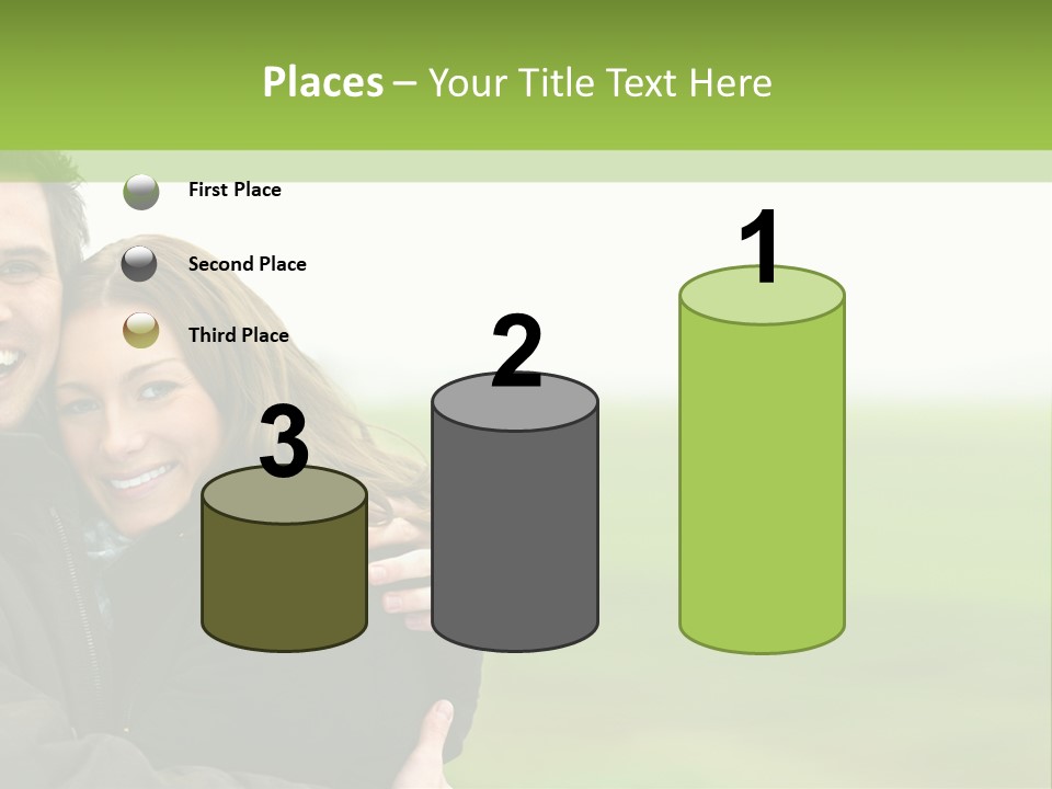 A Man And Woman Are Hugging In A Field PowerPoint Template