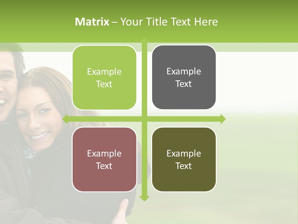 A Man And Woman Are Hugging In A Field PowerPoint Template