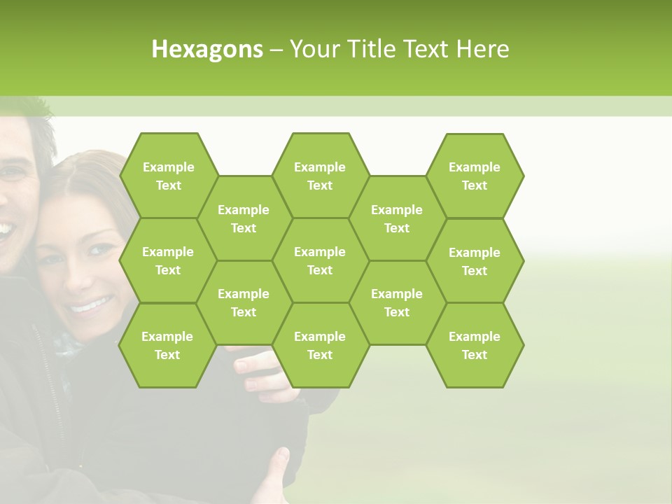 A Man And Woman Are Hugging In A Field PowerPoint Template