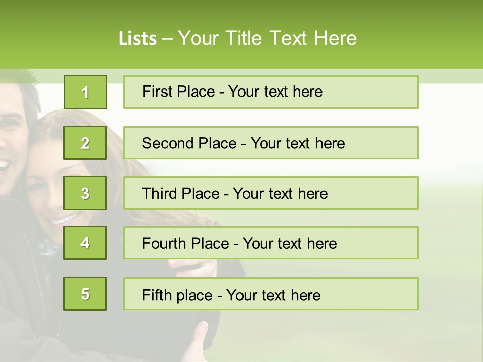 A Man And Woman Are Hugging In A Field PowerPoint Template