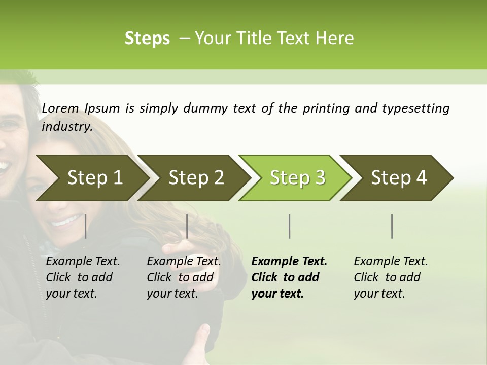 A Man And Woman Are Hugging In A Field PowerPoint Template