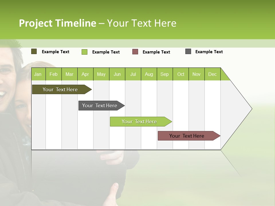 A Man And Woman Are Hugging In A Field PowerPoint Template