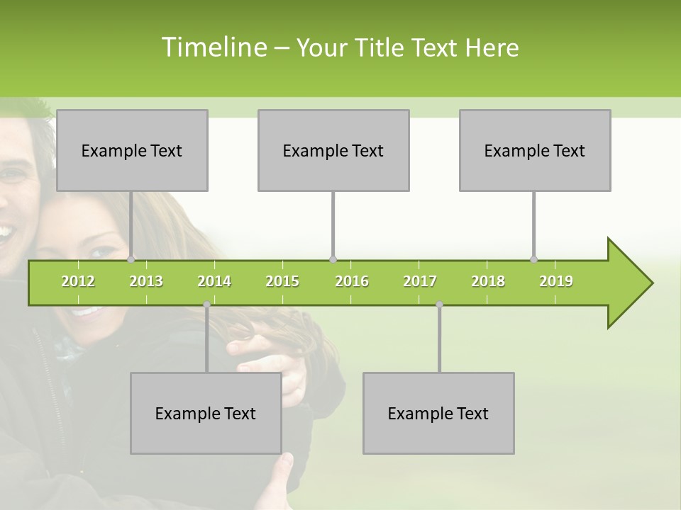 A Man And Woman Are Hugging In A Field PowerPoint Template