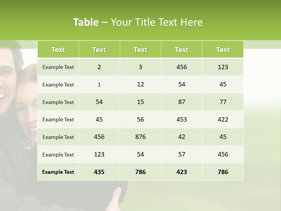 A Man And Woman Are Hugging In A Field PowerPoint Template