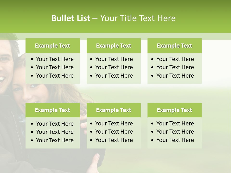 A Man And Woman Are Hugging In A Field PowerPoint Template